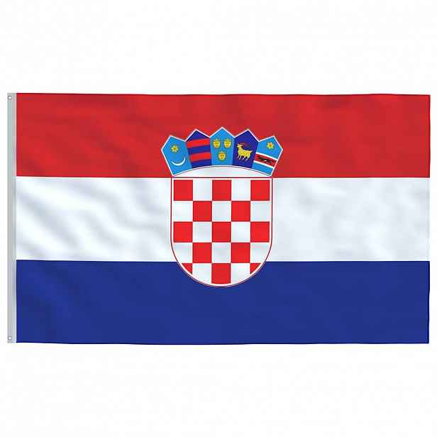 vidaXL Chorvatská vlajka 90 x 150 cm