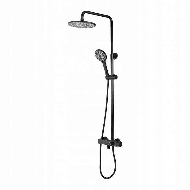 Dešťová sprcha se sprchovou baterií Wezer BIC16-20-BLACK