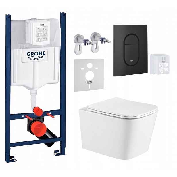 Grohe Rapid Sl s Wc mísou Imprese Alba a tlačítkem černý mat