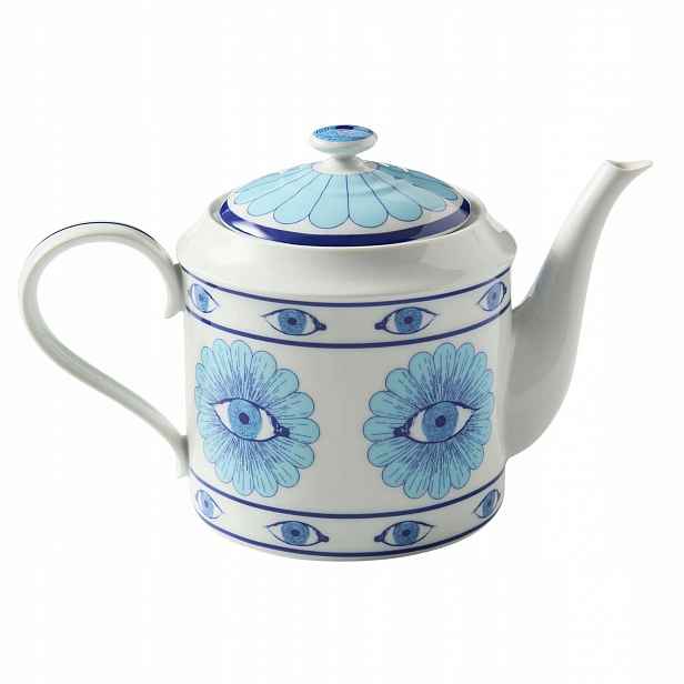 Konvička na čaj Jonathan Adler designová porcelánová, bílá