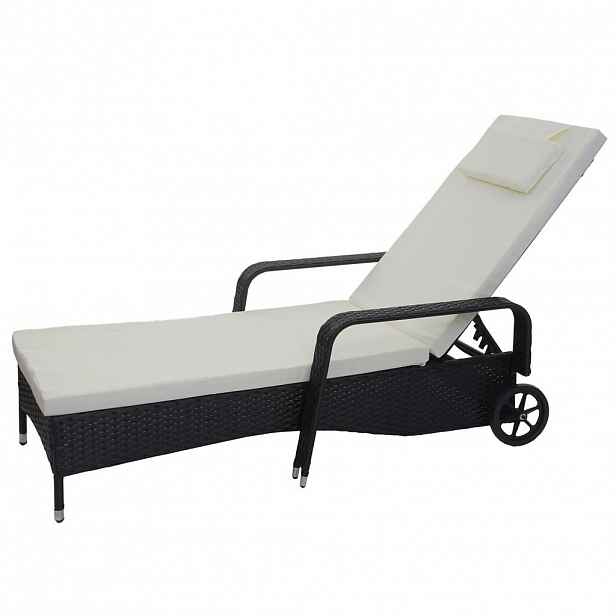 MCW POLY-RATTAN LEHÁTKO Antracit, béžová