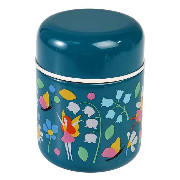 Modrá termoska na jídlo/dětská 280 ml Fairies in the Garden – Rex London