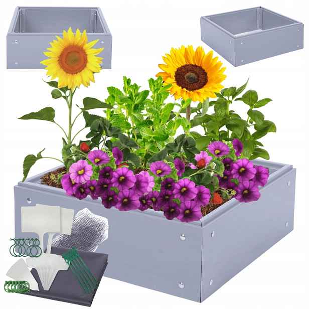 Plastový vyvýšený záhon z Pvc, truhla zeleninový záhon 20x80x80