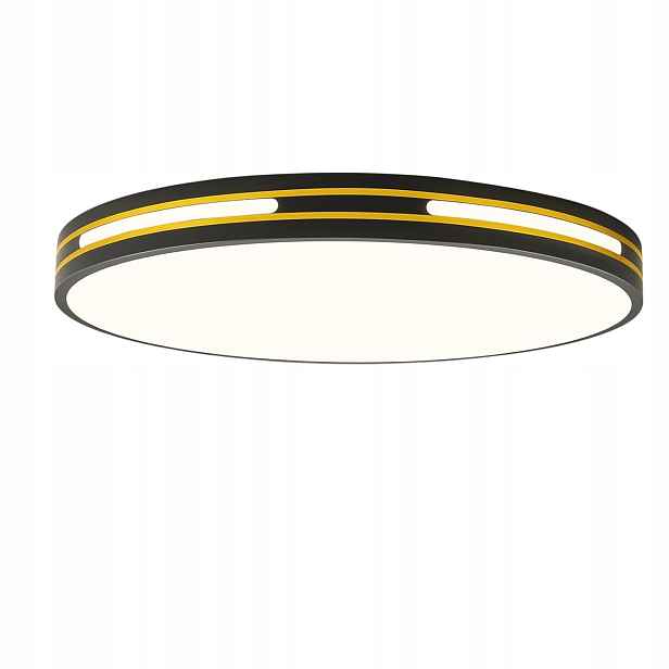 Stropní Svítidlo moderní černo-zlatá kulatá stropní svítidlo Led 50 cm 4000K 50 cm