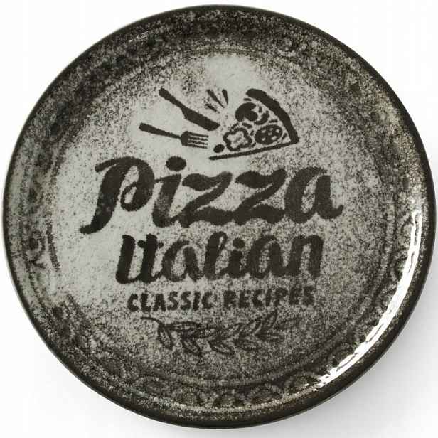 Talíř na pizzu z porcelány Recipe Collection Black Ø 31 cm sada 6 ks
