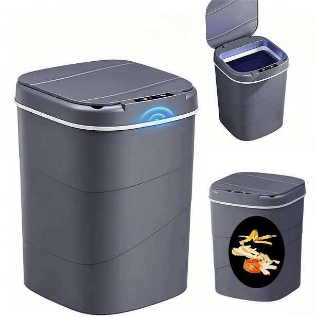 Odpadkový Koš Inteligentní senzorický 17 L Šedý Automatický Domů