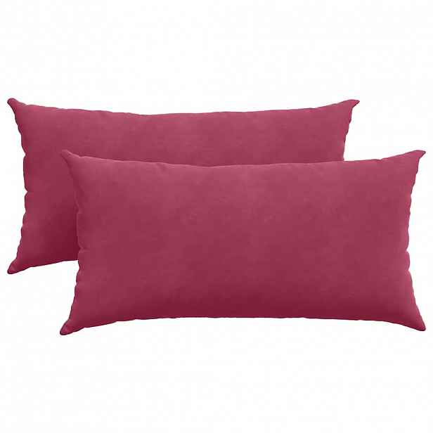 vidaXL Pohovkové polštáře 2 pcs Víno Červené 80 x 40 cm