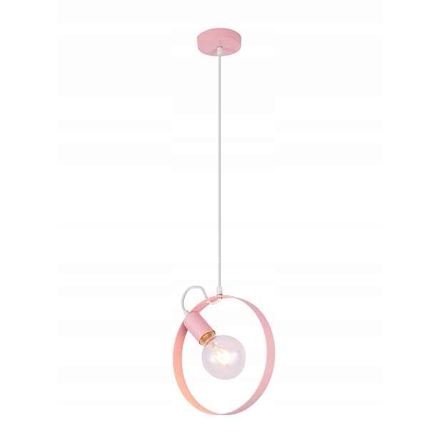Závěsná lampa lustr koule růžová Candellux