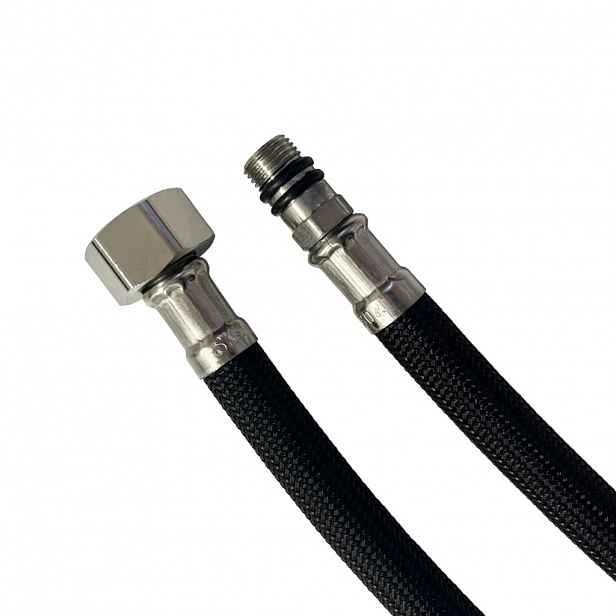Flexibilní připojovací hadice stojánkové baterie M10x3/8" - černá  - 60 cm - 2ks