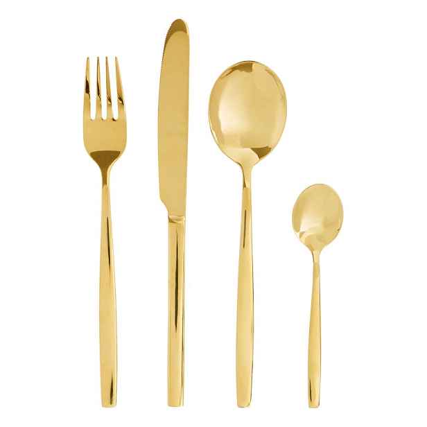 Nerezový příbor ve zlaté barvě 16 ks Avie – Premier Housewares