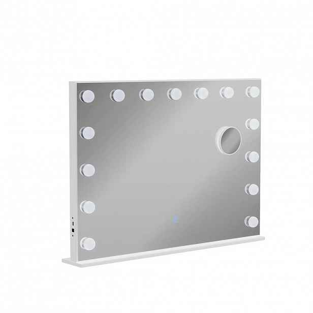 Vicco ZRCADLO TOALETNÍHO STOLKU Greta Bílá 58 x 47 cm s osvětlením LED