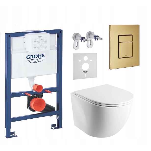 7v1 Wc Podomítkový Set Stelaz Grohe 820 mm Wc Mísa Tornado Tlačítko