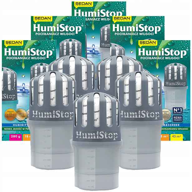 5x Pohlcovač Vlhkosti Humistop S Vložkou 5x Zařízení Vložka 280g Humistop
