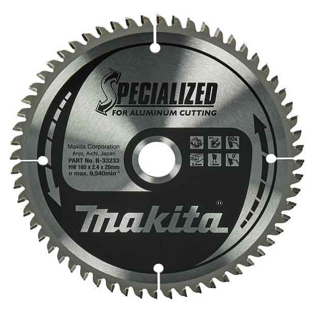 Makita Řezací Kotouč Na Hliník Laminátové Desky 160x20 60Z B-33233