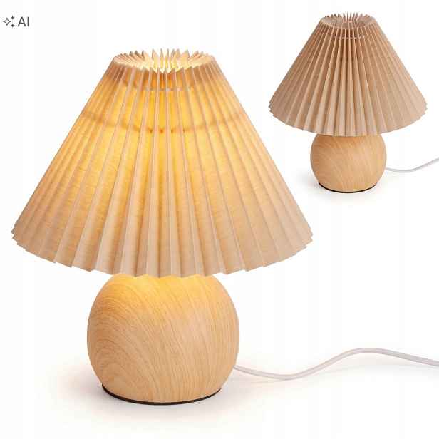 Noční lampa s 30 cm stínítkem pro kontakt, klasická, béžová