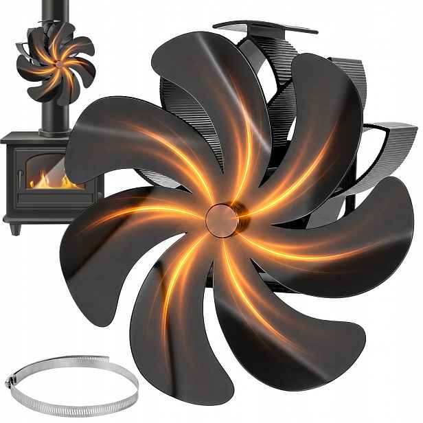 Tichý Ekologický Krbový Ventilátor Poháněný Teplem Pro Kamna