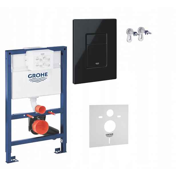 5v1 Podomítkový Wc set s podstavcem Grohe 82 cm tlačítko černé