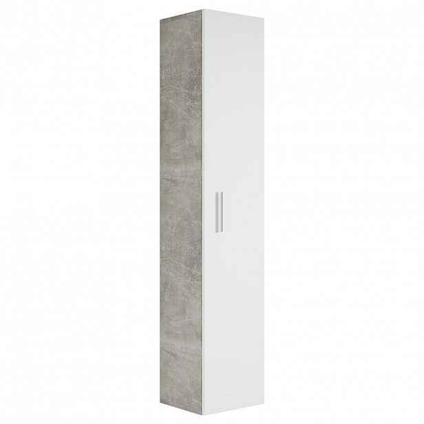Badplaats KOUPELNOVÁ SKŘÍŇKA Pluto s 1 dveřmi betonově šedá - 30 x 30 x 150 cm