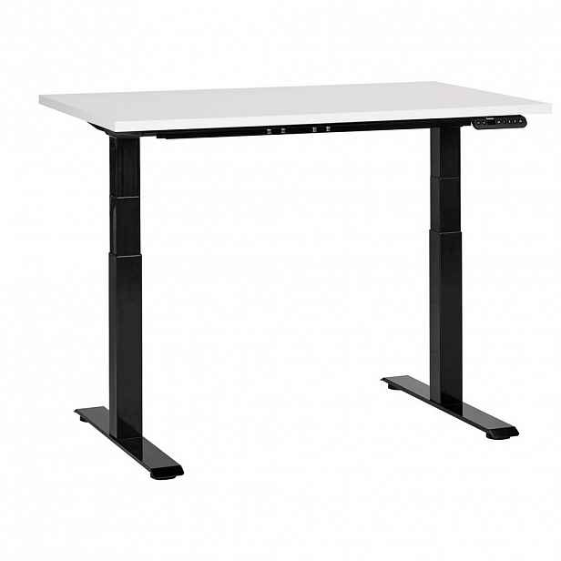 Beliani PSACÍ STŮL bíločerný 120/72 cm elektrický výškově nastavitelný Destin III