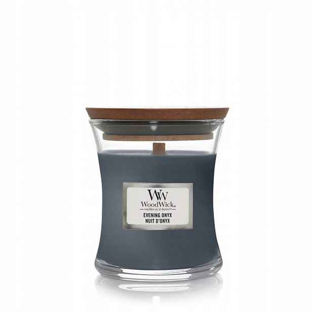 Evening Onyx – Woodwick – střední vonná svíčka s dřevěným knotem