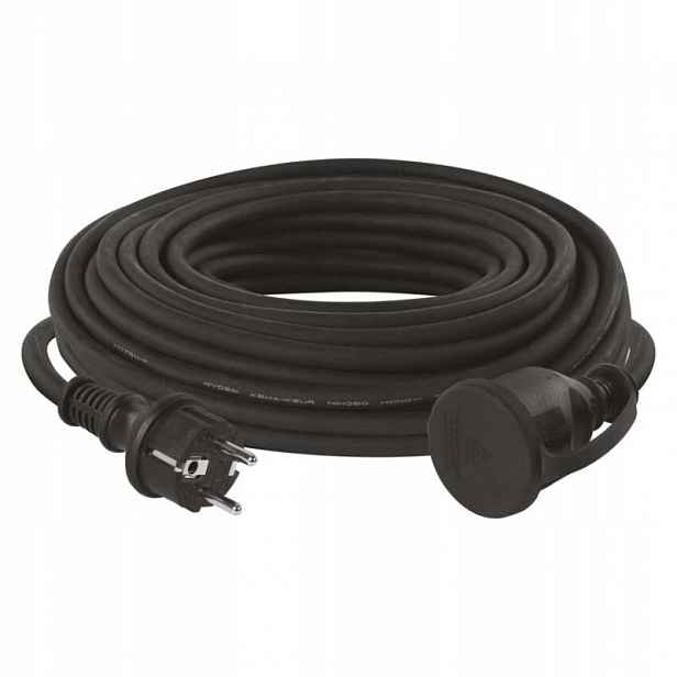 Venkovní prodlužovací kabel 25 m 1 zásuvka černý guma-neopren 230…