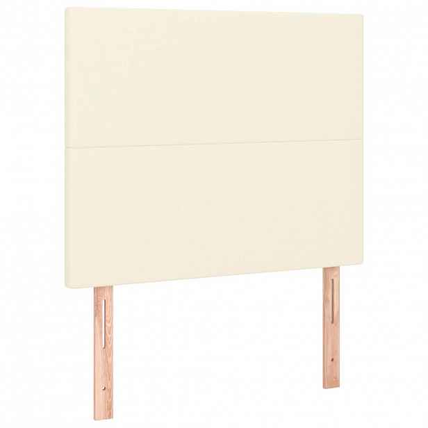 vidaXL Čelo postele krémové 100x5x118/128 cm umělá kůže