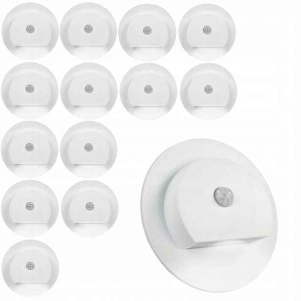 14 X Led Schodišťová Lampa Senzor Pohybu Soumraku Osvětlení Schodů