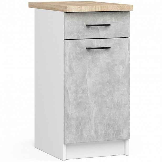 RAUMHIRSCH FURNITURE SPODNÍ SKŘÍŇKA bílá, betonová 85/40/46