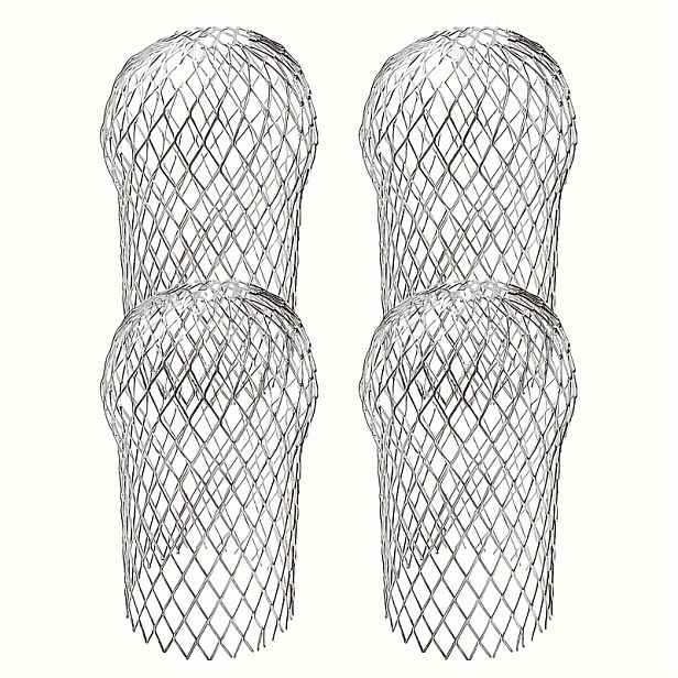 TEMU 4 ks Hliníkový Ochranný Síťový Filtr na , Průměr 15 cm x Délka 8 cm, Ochrana Odvodňovacího Potrubí, Design Sítě pro Údržbu Střechy, Materiál