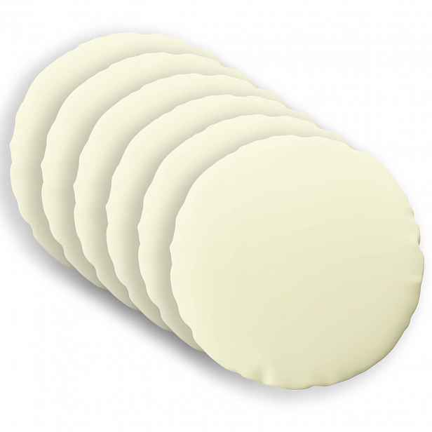 vidaXL Povlak na polštář 6 pcs HEERLEN Krémová Ø 60 cm Polyester
