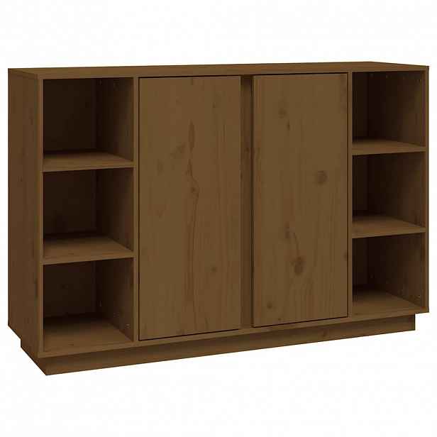 vidaXL Příborník medově hnědý 120x35x80 cm masivní borové dřevo