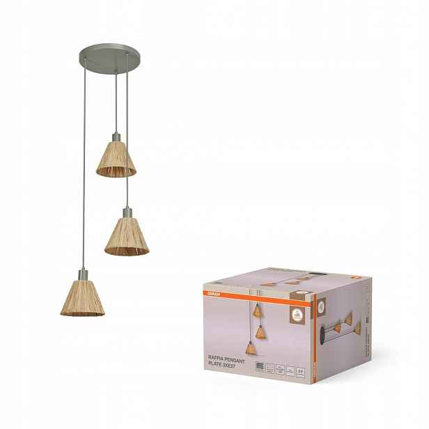 Závěsná stropní lampa 3x E27 Dekorativní Hnědá Zelená Decor