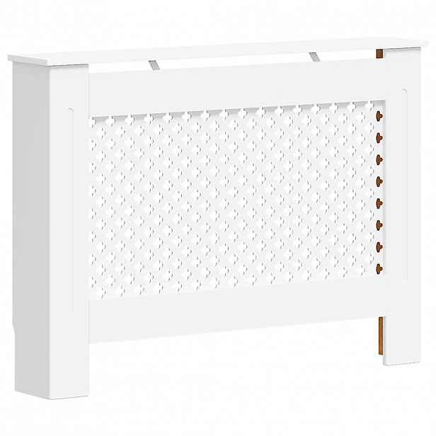 vidaXL Kryt na radiátor bílý 112 x 19 x 81,5 cm MDF