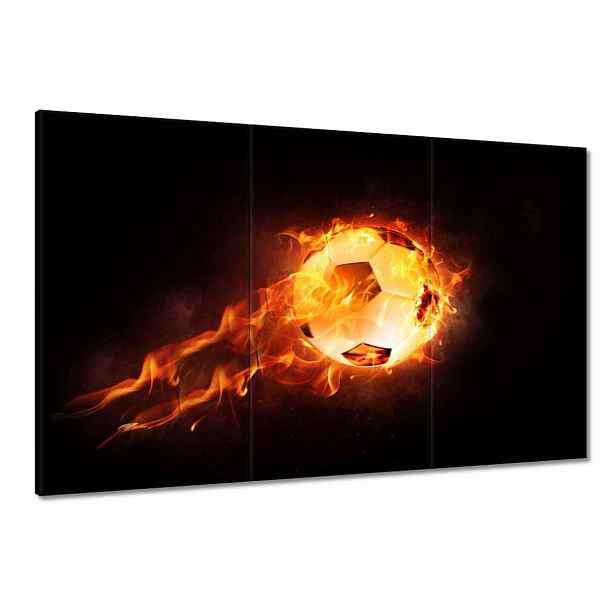Obrazy 120x80 Fotbal v ohni