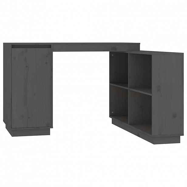 vidaXL Psací stůl šedý 110 x 50 x 75 cm masivní borové dřevo