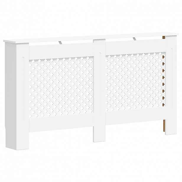 vidaXL Kryt na radiátor bílý 152x19x81,5 cm MDF
