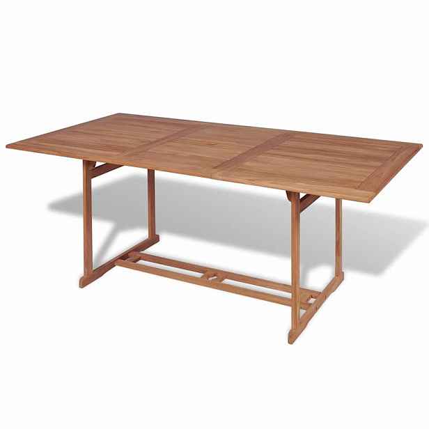 vidaXL Zahradní stůl 180 x 90 x 75 cm masivní teakové dřevo