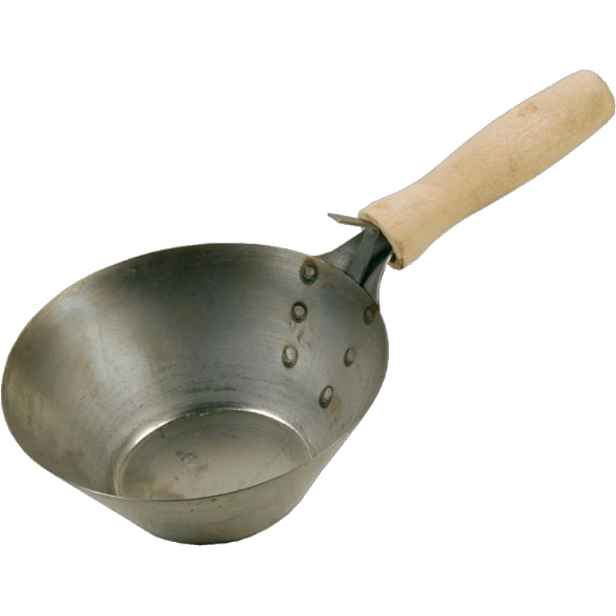 Naběračka ocelová s ručkou 160 mm