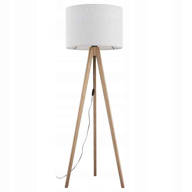 Podlahová Lampa Grand Borovice Stínidlo Len 1XE27 stojící lampa vysoká loft