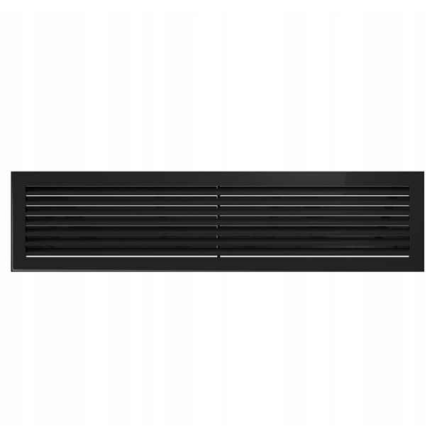 Ventilační mřížka lakovaná Kratki Fresh 17x70 cm černá