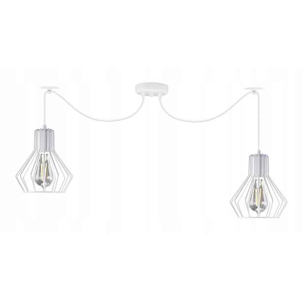 Závěsná stropní lampa Pajak Bell bílá stropní lampa do obývacího pokoje