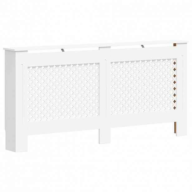 vidaXL Kryt na radiátor bílý 172x19x81,5 cm MDF