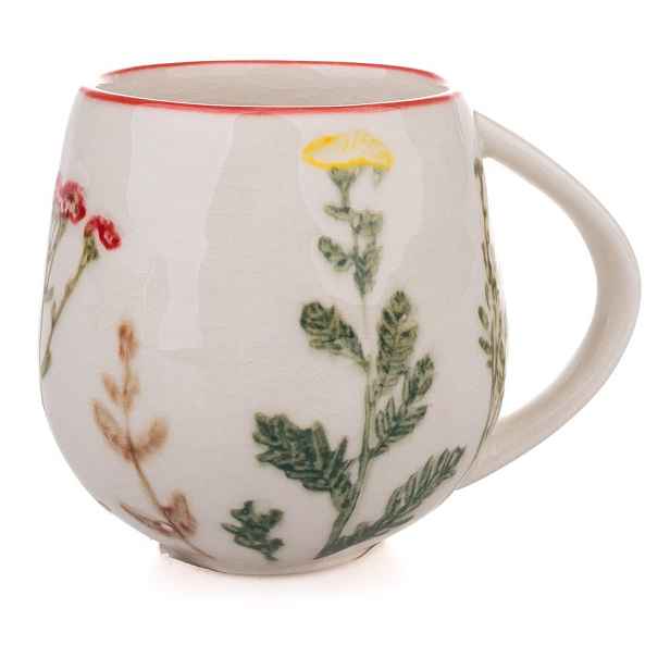 Bílý porcelánový hrnek 240 ml Flower Garden – Dakls