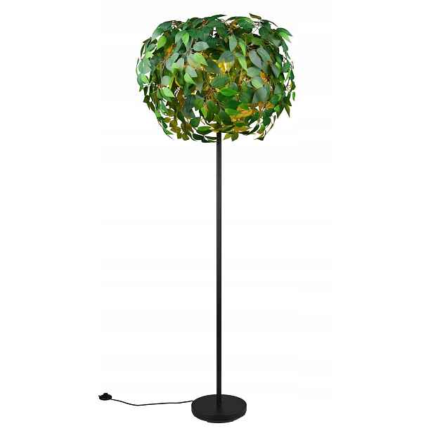 Dekorativní stojací lampa zeleno-černá Leavy 180 cm E14 Rl