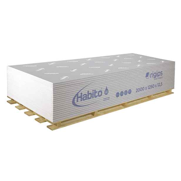 Deska sádrokartonová Rigips Habito H 2 000×1 250×12,5 mm