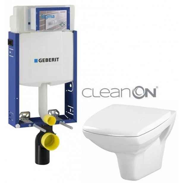 GEBERIT KOMBIFIX ECO, nádržka UP 320 bez tlačítka + WC CERSANIT CLEANON CARINA + SEDÁTKO 110.302.00.5 CA1