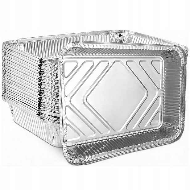 Grilovací Tác 31x21x5 cm Aluminiové Tácky Na Gril 50 Kusů Odolné