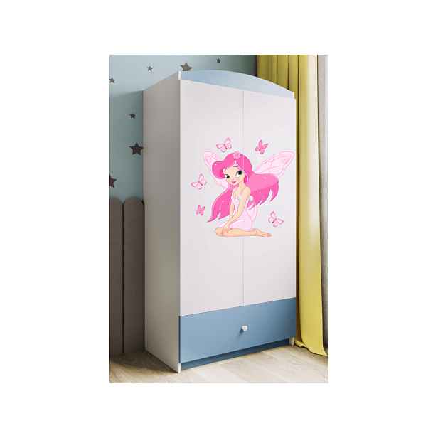 Kocot kids Dětská skříň Babydreams 90 cm víla s motýlky modrá