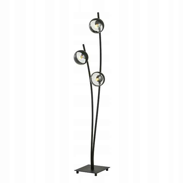 Podlahová lampa Emibig Hunter 3xE14 10W černá sklo ocel IP20