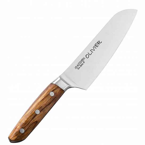 Satake Oliver japonský Nůž kuchyňský nůž Santoku na Zeleniny 56-58 Hrc 17 cm